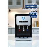Water Global Arıtmalı Tezgah Üstü Su Sebili 80 Gpd Ro - Sıcak, Ilık ve Soğuk-Siyah (Üreticiden)