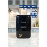 Water Global Su Arıtma Cihazı 8lt Kapalı Kasa | 5 Filtreli RO Sistem | Ters Ozmoz | Şeffaf Siyah (Üreticiden)