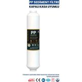 Water Global Su Arıtma Filtresi Pp Sediment 5 Mikron Kapalı Kasa Uyumlu 12'' Inline Kum Çamur Pas Tortu Tutucu