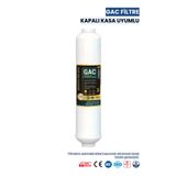 WATER GLOBAL SU ARITMA SİSTEMLERİ Su Arıtma Filtresi GAC Aktif Karbon Filtre Kapalı Kasa Uyumlu 12'' Inline Klor Tat Koku Giderici