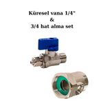 water jobs Su Arıtma Cihazı Küresel Vana ve 3/4 Hat Alma Aparatı