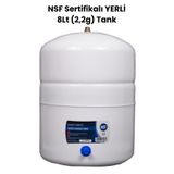 water jobs Su Arıtma Cihazı YERLİ NSF Sertifikalı 8Lt (2,2g) Tank