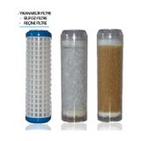 Water Quality 10" Daire-Tesisat Girişi Filtre Seti 3'lü Yıkanabilir Filtre-Reçine-Silifoz