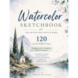 Watercolor Sketchbook for Artists and Creative Minds: 120 Blank Drawing Pages | Large 8.25 x 11 Inch Sketch Book with Watercolor-Inspired Decorative ... Illustration and Creative Journaling