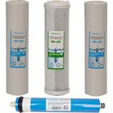 WaterGold Su Arıtma 5 ve 1 Micron Tortu, Blok Aktif Karbon ve Membran Filtre