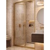 Waterline Ön Cephe Katlanır Akordiyon Kapı Gold Profil 4mm Temperli Cam H190 - Altın - 92