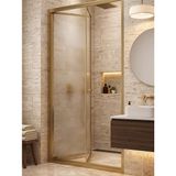 Waterline Ön Cephe Katlanır Akordiyon Kapı Gold Profil Buzlu 4mm Temperli Cam H190 - Altın - 97