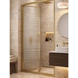Waterline Ön Cephe Katlanır Akordiyon Kapı Gold Profil WT-1024 Desen 4mm Temperli Cam H190 - Altın - 87