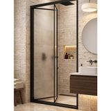 Waterline Ön Cephe Katlanır Akordiyon Kapı Siyah Profil Buzlu 4mm Temperli Cam H190 - 75
