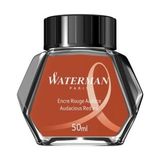 waterman dolma kalem mürekkebi cam şişede 50 ml kırmızı s0110730 - YOk
