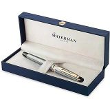 Waterman Expert Paslanmaz Çelik Altın Tasarımlı Dolma Kalem, Orta Kalınlıkta Uç, Mürekkep