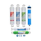 WaterMelon Kapalı Kasa 12 Inç Inline Su Arıtma Cihazı Filtresi 6 Aşamalı Alkalinli NSF'Lİ Vontron Membranlı Set