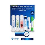 WaterMelon Kapalı Kasa 12 Inç Inline Su Arıtma Cihazı Filtresi 6 Aşamalı Alkalinli NSF'Lİ WaterMelon Membranlı Set