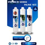 Watermelon Premium Seri Kapalı Kasa Su Arıtma Cihazı Yeni N Sf'li 3 Aşamalı Inline 6 Aylık Filtre Seti