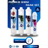Watermelon Premium Seri Kapalı Kasa Su Arıtma Cihazı Yeni N Sf'li 4 Aşamalı Inline Filtre Seti
