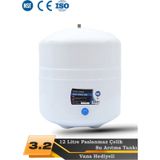 WaterMelon Tüm Su Arıtma Cihazları Uyumlu Metal Genleşme Tankı NSF Onaylı Paslanmaz Çelik 3.2 (12 Litre) Tr Tank