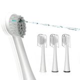 Waterpik Sonic Fusion 2.0 için Yedek Fırça Başlıkları - Renk Kodlu Halkalar ve Hijyenik Kapaklar ile Su pik için Diş Fırçası Başlığı - 3'lü Paket Beyaz Yumuşak Kıllar