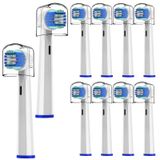 WATSNFI Oral B Braun ile Uyumlu Yedek Diş Fırçası Başlıkları, 10 Adet (Bireysel Paketlenmiş) Profesyonel Hassas Elektrikli Diş Fırçası Başlıkları Oral B 7000/Pro 1000/9600 ile Uyumlu