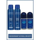 Watsons Cool Men 48 Saat Etkili Roll-on 2x50ml Ve Chill Blue Erkek Deodorant 2x150ml