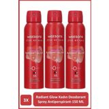 Watsons Radiant Glow Deodorant Sprey Kadın Pudralı 3x150ml