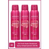 Watsons Seabloom Deodorant Sprey Kadın Pudrasız 3x150ml
