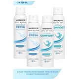 Watsons Shower Fresh 150 ml X2 Ve Ocean Comfort 150 ml X2 Deodorant Seti