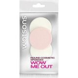 Watsons Yuvarlak Makyaj Süngeri 3 Adet Günlük Kullanım İçin Yumuşak ve Etkili