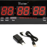 Watton Ceta Dijital Duvar ve Masa Saati Wt-109 ( 45cm-21,5cm ) Tarih Saat Dakika Saniye Alarm Derece PM/AM Takvim