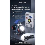 Watton Çok Amaçlı 6 Modlu Şarjlı Anahtarlık Kamp Feneri Mıknatıslı Tornavida Çakmak Açacak El Feneri