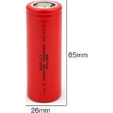 Watton INR 26650 Şarjlı Pil 5000mAh 3.7V Li-ion | Yüksek Kapasiteli El Feneri Projektör Pili Kırmızı - 1 Adet