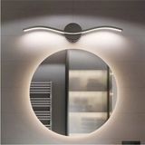 Wave Modern Tasarım Siyah Renk Gün Işığı Ledli Banyo - Mutfak - Salon LED Duvar Aplik - Metal