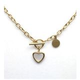 Waves And Pebbles Sedef Kalp Kolye No1