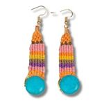 Waves And Pebbles Uzun Makrome A Küpe