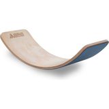 Wavy Board Natürel Ahşap Mavi Renk Keçeli Denge Tahtası (Pürüzsüz Yüzey) - Açık Mavi