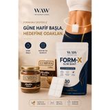 waw international FORM-X Slim Göbek Basen Bandı 30 Adet + Hindiba Kahvesi 150 g