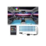 Waxen 12 Led Ayak Altı Led Lamba Kumandalı Sese Duyarlı Rgb Araç Içi Aydınlatma