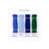 WAXERA 100 Adet Mavi Şönil Seti – Okul Mavi, Açık Mavi,Saks Mavi ve Zümrüt Yeşili – 30 cm Şönil