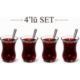 Waxera %100 Doğal Jel Wax Bergamot Kokulu Çay Bardağı Mum 4 Lü Set – Dekoratif Bardak Tasarım | - Kırmızı - 4 Adet