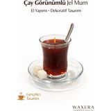 WAXERA %100 Doğal Jel Wax Bergamot Kokulu Çay Bardağı Seti – Çay Bardağı , Çay Tabağı , Soyawax Kesme Şekerler - 1 Adet