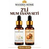 Waxera Home Yoğun Aromalı Beyaz Sabun & Sandal 2’li Mum Esansı Seti - 2 Adet