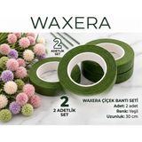 Waxera Yeşil Çiçek Bandı 2’li Set – Şönil Tel ve Yapay Çiçek Yapımı Için