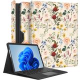 Wazzasoft Microsoft Surface Pro 9 için Kılıf 13 İnç 2022 Kadınlar için Sevimli Kızlar Folyo Kapak Çiçek Çiçek Lüks Koruma Tipi Kapak Klavye Windows Surface Pro 9 Kılıf 13 inç Tablet için