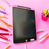 Wbc Toys 12'' Inç Çok Renkli Yazım Çocuk Çizim Tableti LCD Multicolor Writing Dijital Kalem 30.48 cm Oyuncak - Pembe