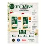 WBREX Besleyici ve Onarıcı Sıvı El Sabunu 5lt * 2 Adet Ekonomik Boy Beyaz Sabun Kokulu