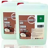 Wbrex Besleyici ve Onarıcı Sıvı El Sabunu 5lt * 2 Adet Ekonomik Boy Cocovanil Hindistan Cevizi Kokulu - 10 lt