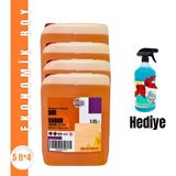 Wbrex Besleyici ve Onarıcı Sıvı El Sabunu 5lt * 4 Ekonomik Boy Çokamaçlıspreyli - 20 Lt