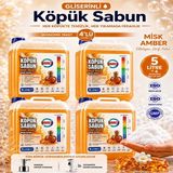 Wbrex Premium Gliserinli Köpük Sabun 5 lt x 4 Adet Misk Amber Kokulu - 20 lt