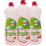 Wbrex Sıvı Bulaşık Deterjanı Nar Kokulu 650 mL * 3 - 1,9 lt