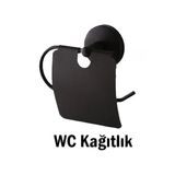 Wc Kağıtlık Tuvalet Kağıtlığı Siyah Renk