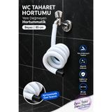 Wc Matik WC Hortummatik Yere Değmeyen Esnek WC Taharet Hortumu Beyaz Hijyenik Klozet Hortumu